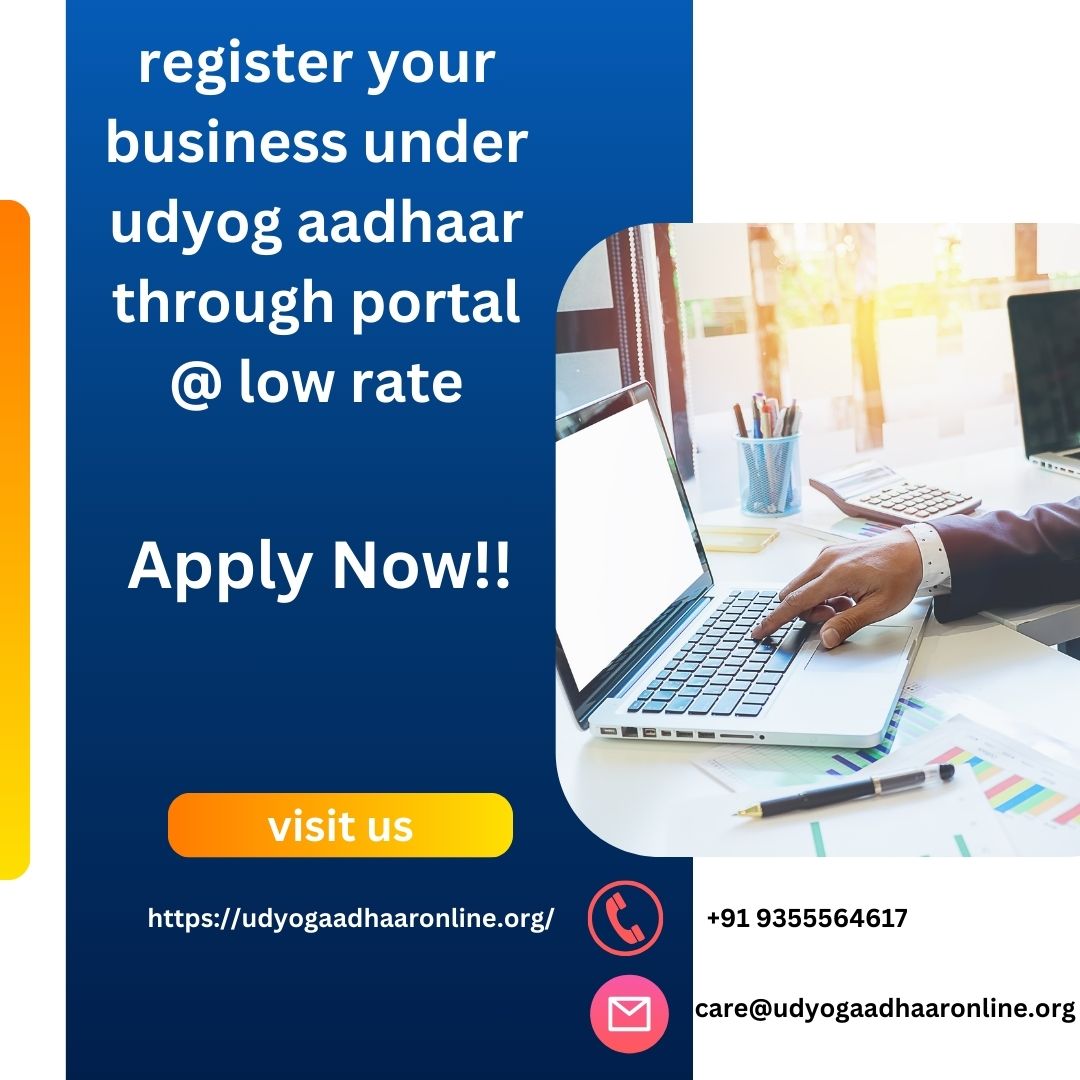 register your business under udyog aadhaar through portal @ low rate