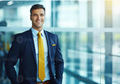 Smiling Businessman in Suit