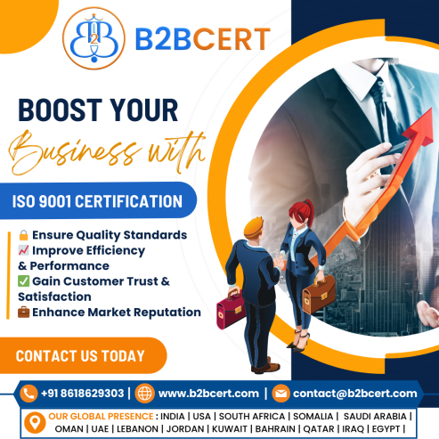 ISO 9001 Certification in Chennai – Quality Management System by B2BCERT