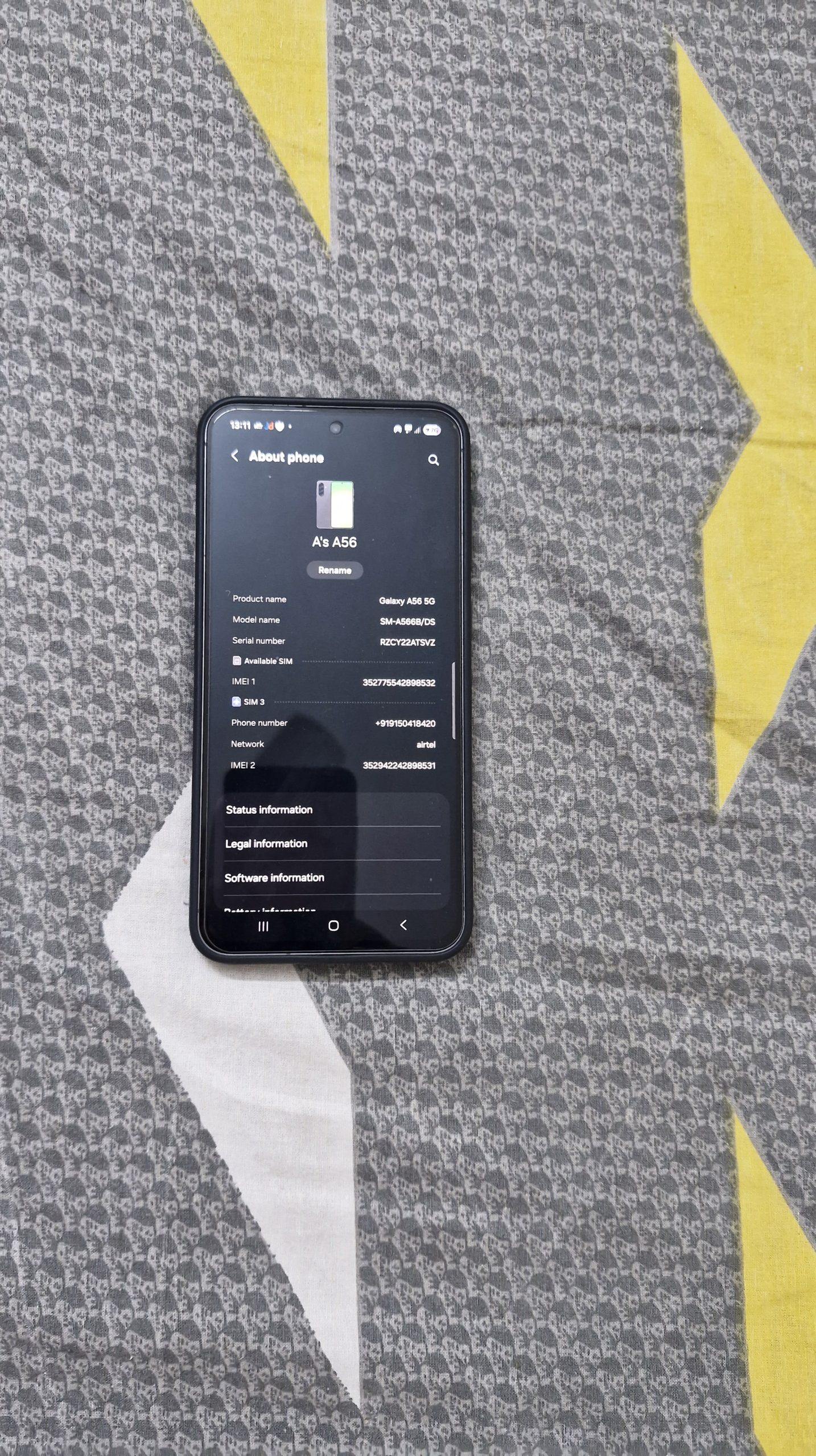 Samsung A56 5G 8GB/256GB Graphite