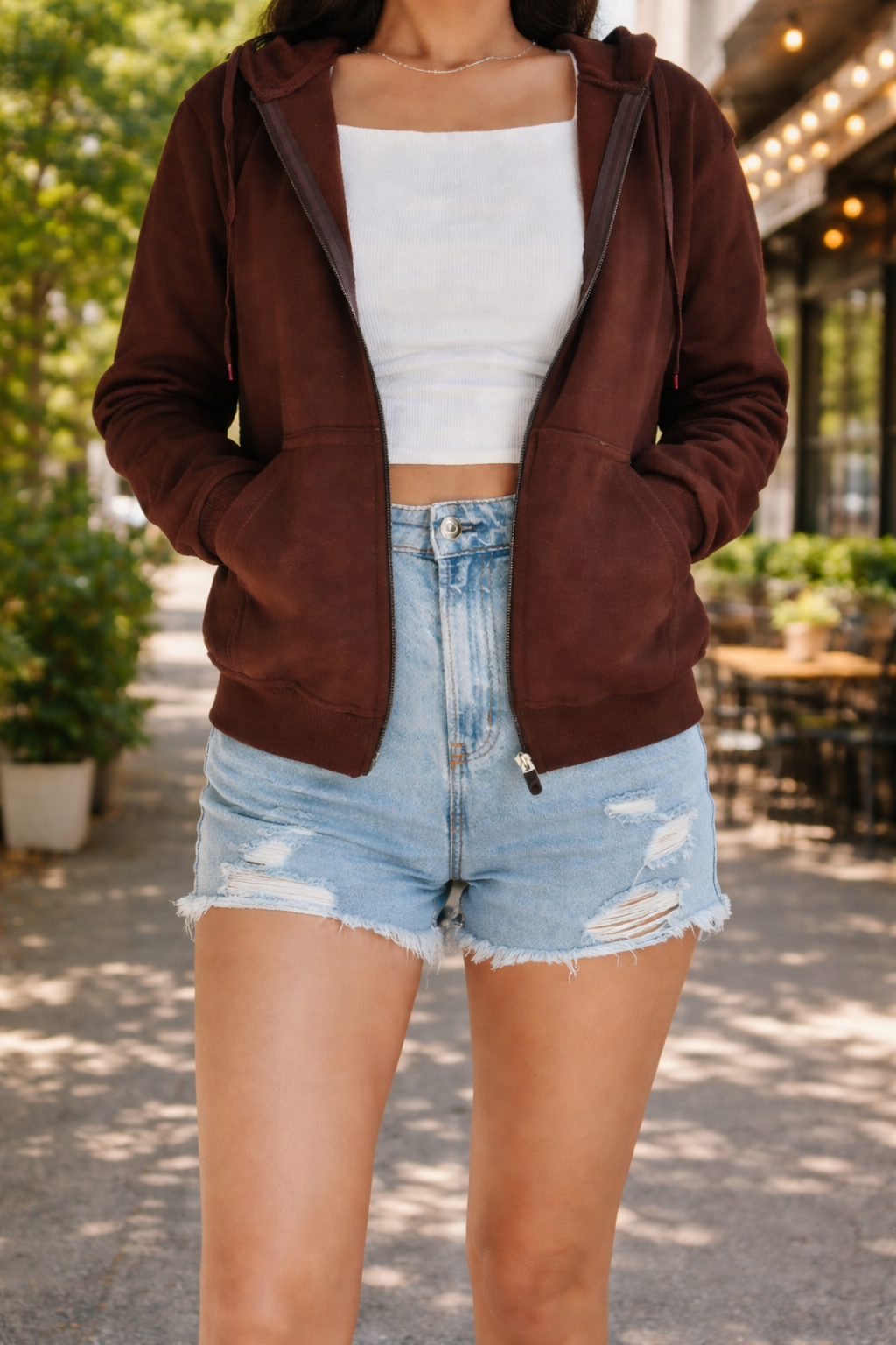 Trendy Panda Style Front Zip Hoodies in India