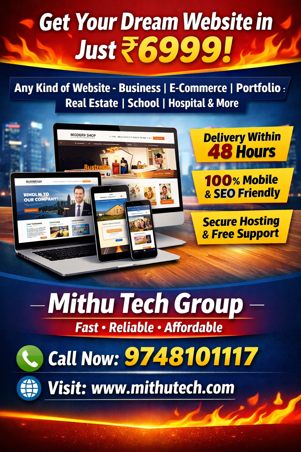 Any type of Website Development Services