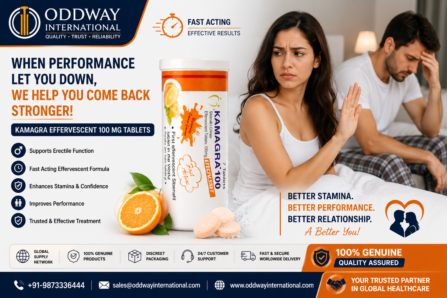 Kamagra Effervescent 100mg Tablets Price UK for Wholesale Buyers – Oddway