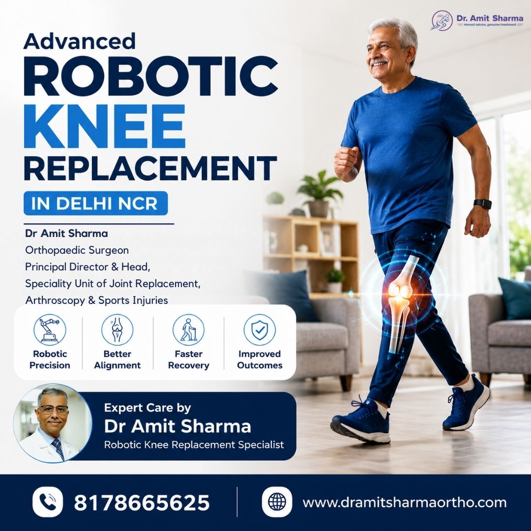 Advanced Robotic Knee Replacement in Delhi NCR | Dr Amit Sharma