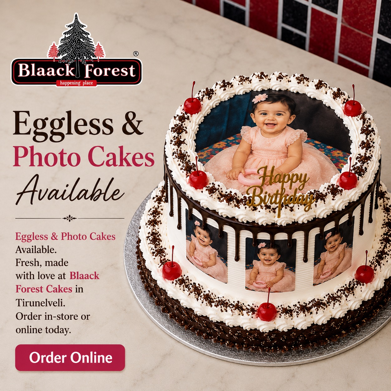 Cake shop in Tirunelveli Blaack Forest Cakes – Palayamkottai