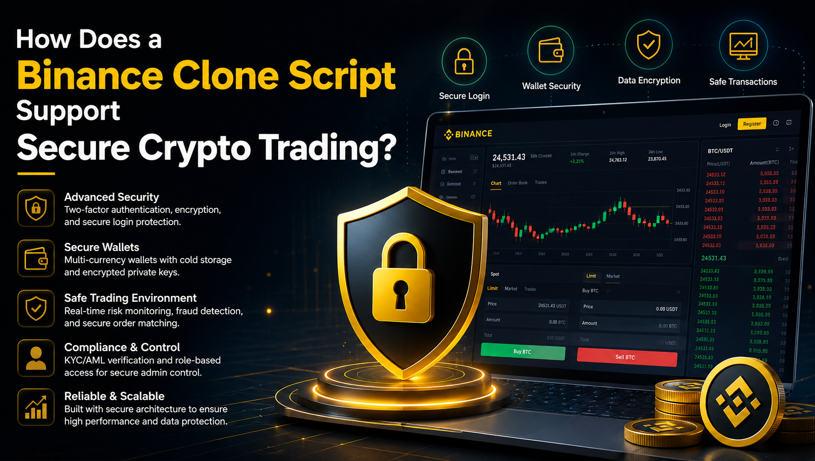 How Does a Binance Clone Script Support Secure Crypto Trading?