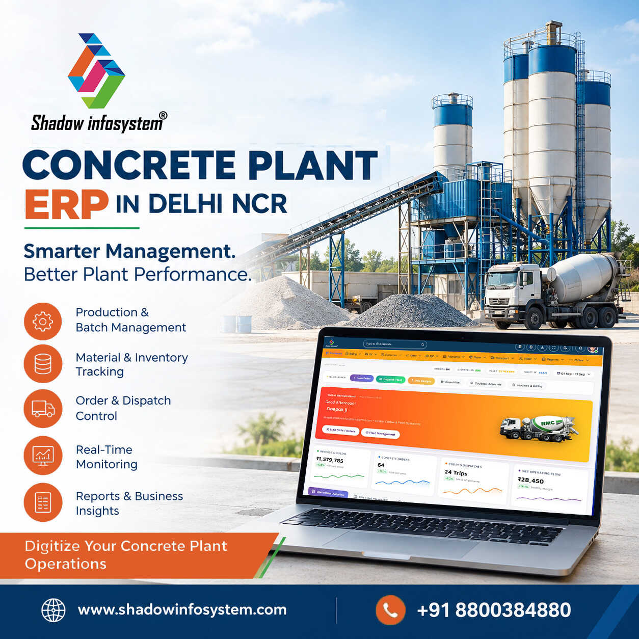 Concrete Plant ERP for Delhi NCR Operations