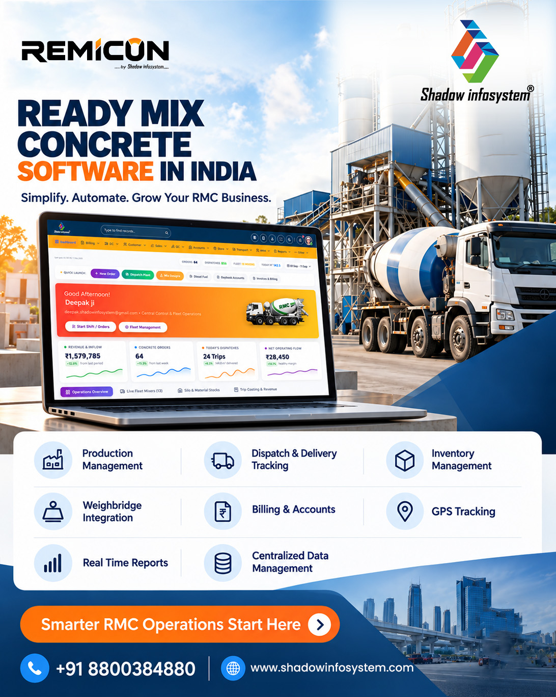 Ready Mix Concrete Software in India for RMC Operations