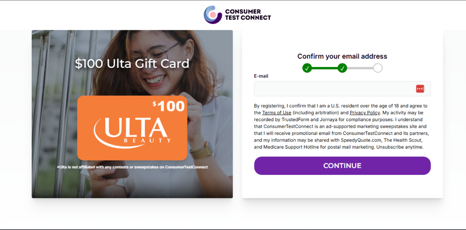 Get $100 Ulta Gift Card Now!
