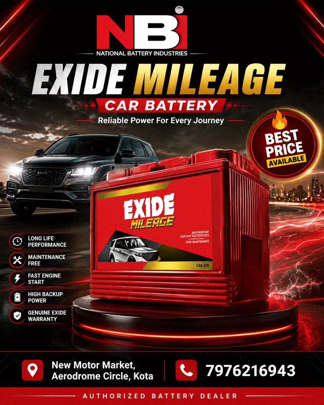 National Battery – Inverter battery shop in kota